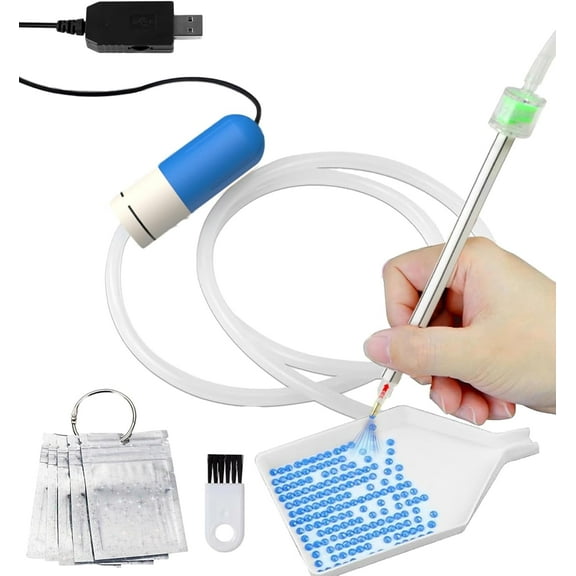 LC-dolida Electric Diamond Painting Pen, Vacuum Diamond Art Pen Accessories Tools for DIY 5D Diamond Art Craft Jewelry Bead, No Wax Needed