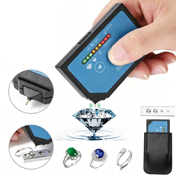 LC-dolida Diamond Tester, High Accuracy Jewelry Tester Tool with LED Indicator Light, Accurate Test and Easy to Read, Fast Detection for Novice and Expert