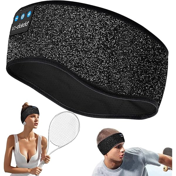 LC-dolida Headband Headphones Bluetooth 5.4 Headband, Sleep Headphones with Ultra-Thin HD Stereo Speaker, Sleep Headband Earphones Wireless for Workout Yoga Insomnia Running Meditation Gifts