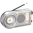 thumbnail image 1 of LC-dolida Portable AM FM SW Radio, Rechargeable Full-Channel Radio with Clock, Best Reception, Large Speaker, Long Telescopic Antenna, Lightweight Mini Radio for Elderly, Home, and Outdoor, Silver, 1 of 10