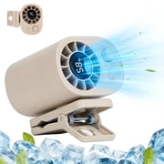 LC-dolida Portable Silent Clip On Fan, Car Fan with LED Display, 100 Speed Adjustable 360-degree Rotation Fast Charging, Compact and Lightweight for Travel, Gym, Work, Camping, Stroller, Bike White