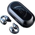 thumbnail image 1 of Mini Wireless Ear Clip Bone Conduction Earbuds Open Headphones Bluetooth for Android iPhone, On Sport Waterproof Outer Cycling Running Workout Buds Black, 1 of 6