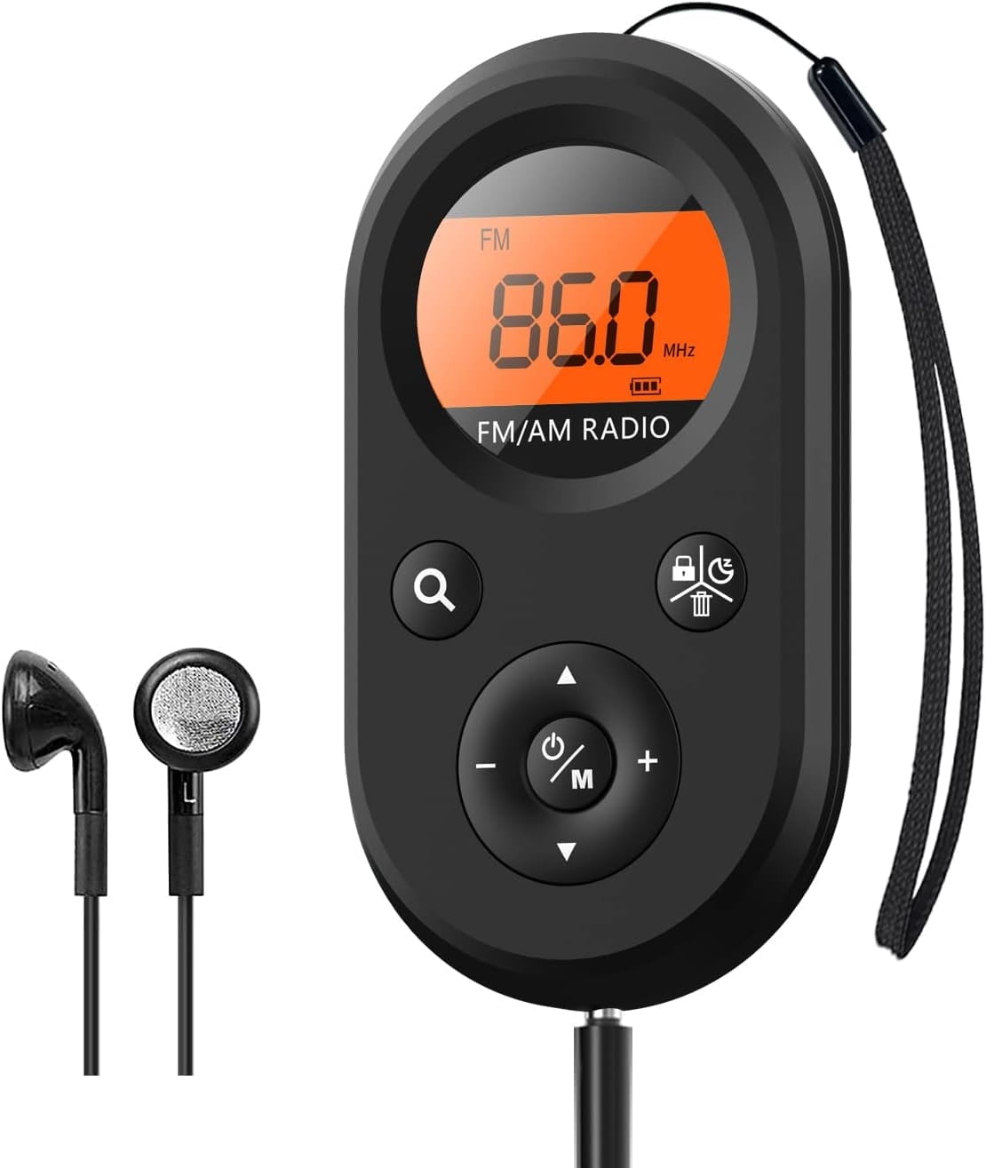 AM FM Portable Radio,Personal Pocket Radio Rechargeable with Best Reception,Long Battery Life,Stereo Earphone,Small Digital Transistor Radios for Hiking,Walking,Jogging