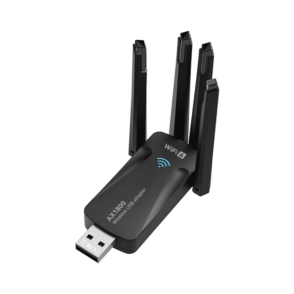 LC-dolida USB WiFi 6 Adapter, 900Mbps WiFi Adapter Dual Band Wireless Network Adapter with 2.4GHz/5GHz High Gain Antennas, Wireless Adapters for Desktop PC Laptop Network Adapters-900M