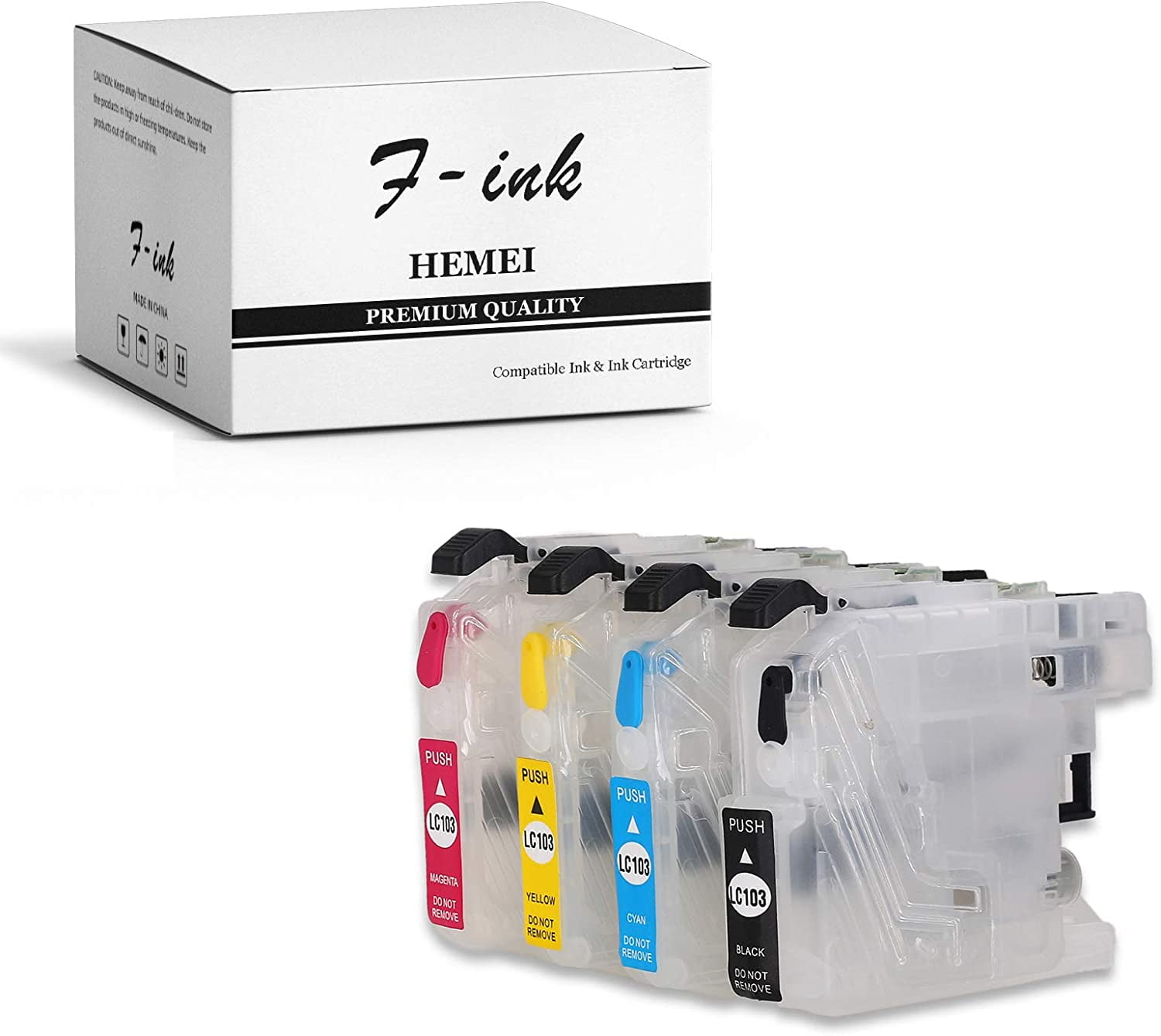 FINK Empty Refillable Ink Cartridge Replacement For Brother LC103