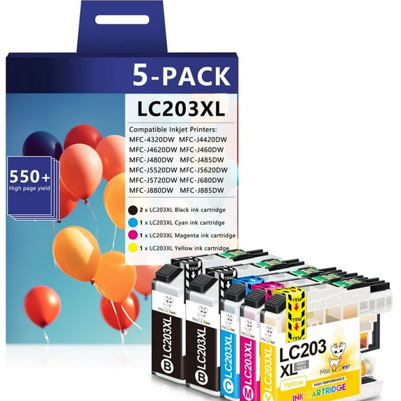 LC203XL LC201 LC203 Ink Cartridge Compatible for Brother LC203 LC201 XL Ink Cartridges for MFC-J680DW MFC-J880DW Printer
