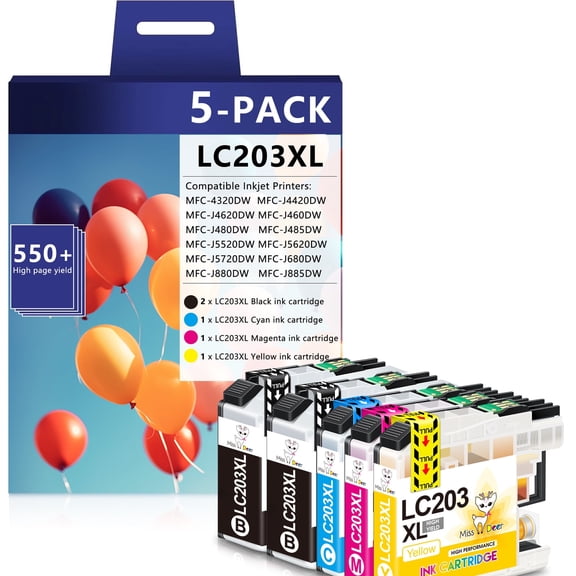 LC203XL LC201 LC203 Ink Cartridge Compatible for Brother LC203 LC201 XL Ink Cartridges for MFC-J680DW MFC-J880DW Printer