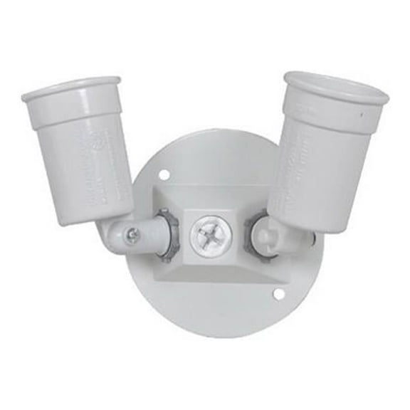 LC23N2-W White Weatherproof Double Lampholder - Quantity 12