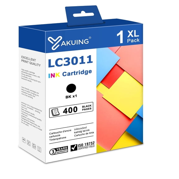 LC3011XL Ink Cartridges Compatible for Brother LC3011XL Ink Cartridge for MFC-J895DW MFC-J690DW Printer ( 1Black )