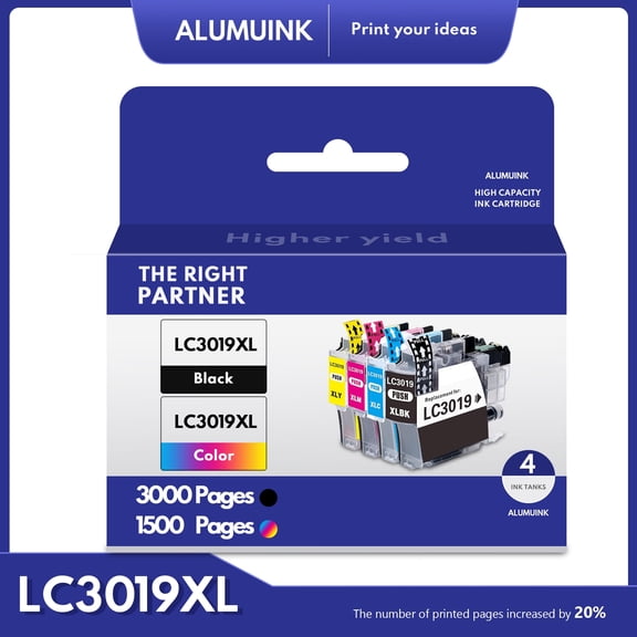 LC3019XL Ink Cartridges Compatible with Brother LC3019XL For Brother MFC-J53335DW Printer (4Pack,1BK+1C+1M+1Y)