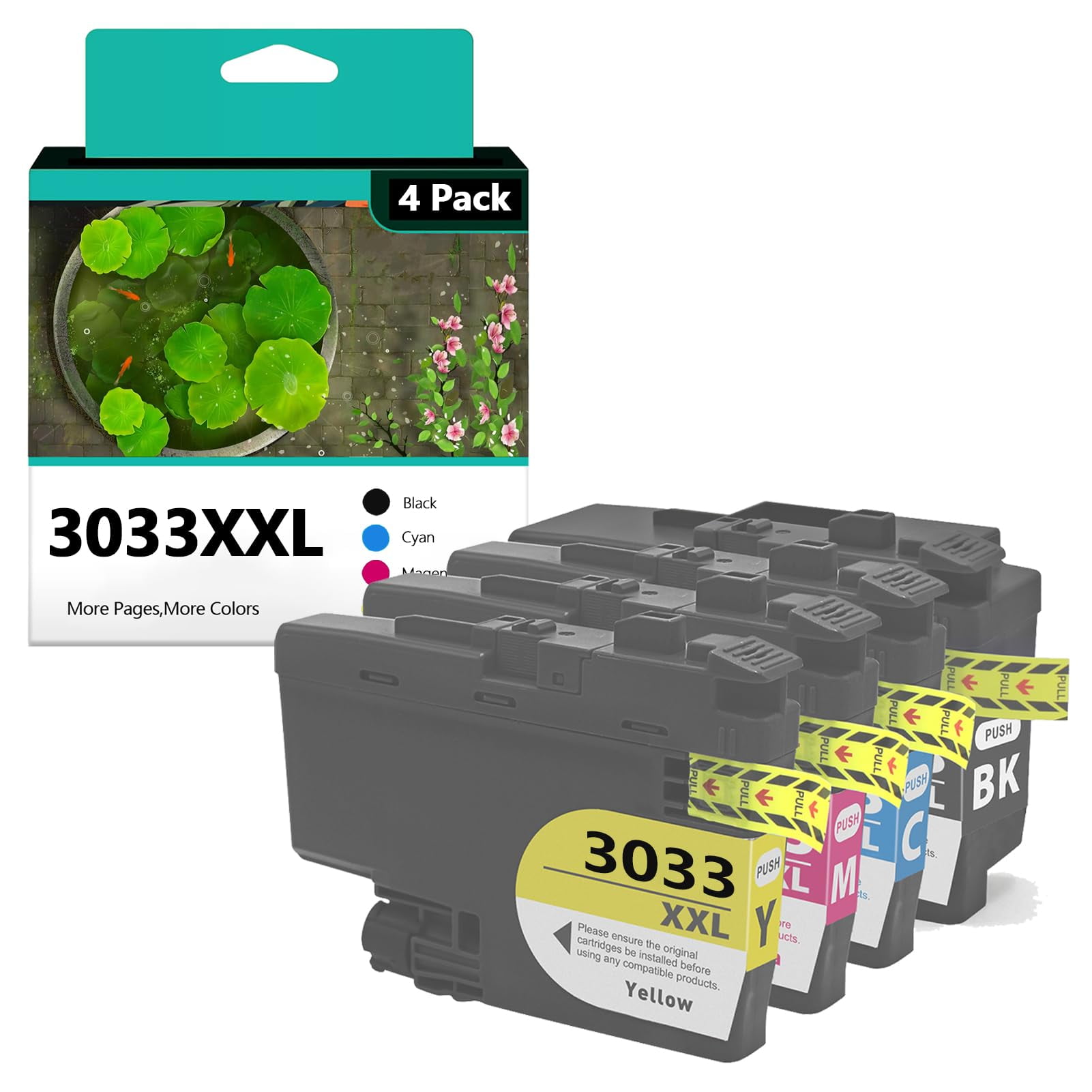 LC3033 Ink Cartridges Replacement for Brother LC 3033 XXL Work with MFC