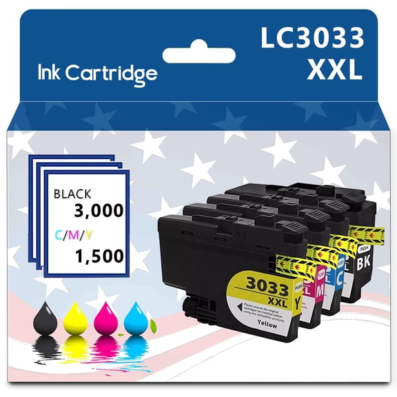 LC3033 Replacement for Brother Cartridges Compatible with LC 3033 LC3033 XXL MFC-J995DW MFC-J995DW XL MFC-J805DW Printer