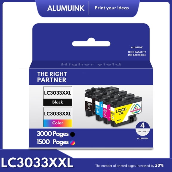 LC3033XXL Ink Cartridges Compatible with Brother LC3033XXL For Brother MFC-J995DW Printer (4Pack,1BK+1C+1M+1Y)