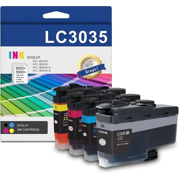 LC3035 Ink Cartridges 4-Pack Compatible for Brother LC3035 Ink Compatible for MFC-J995DW Printer