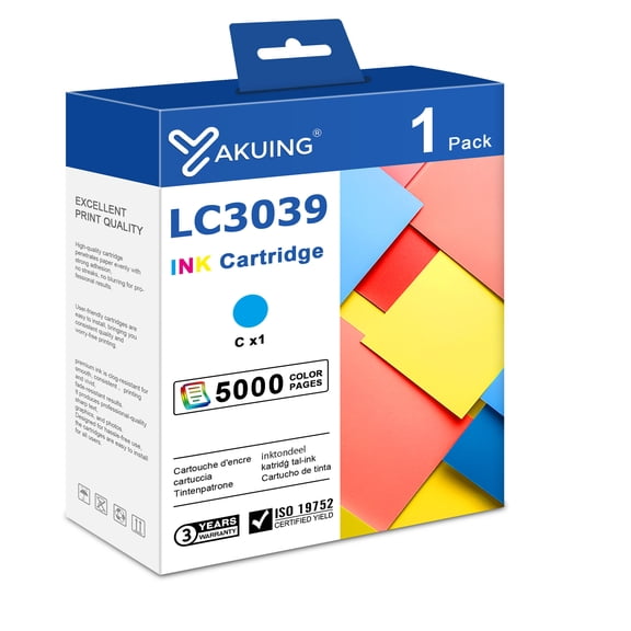 LC3039 Ink Cartridges Compatible for Brother LC3039 Ink Cartridge for MFC-J6945DW Printer ( 1 cyan )