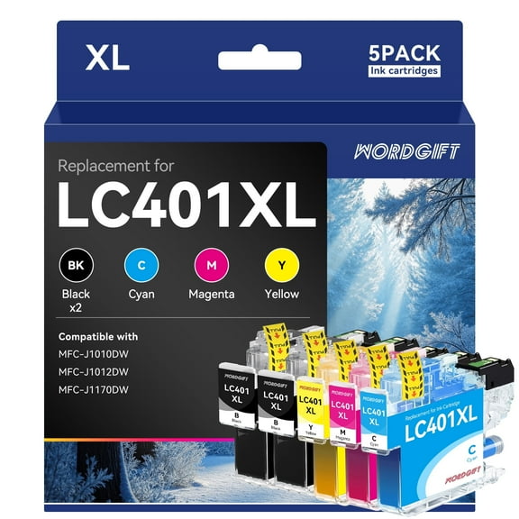 LC401 LC401XL Ink for Brother LC401 Ink Cartridge LC401 Brother Ink Cartridge LC401 MFC-J1010DW (5 PK