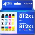 thumbnail image 1 of 812XL Ink Cartridge Compatible for Epson 812 T812 T812xl WF7840 WF7820 Use with Epson WorkForce Pro WF-7310 WF-7820 WF-7840 EC-C7000 Printers (Black Cyan Magenta Yellow, 4-Pack), 1 of 10