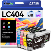 LC404 Ink for Brother LC404 Ink Cartridges Black Cyan Magenta Yellow, 4 Pack