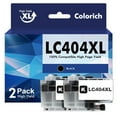 thumbnail image 1 of LC404XL LC404 MFC-J1205DW Ink Cartridges for Brother Printer 404XL LC 404 2-Pack High Yields for MFCJ1205W MFC J1205W XL MFC-J1215W (2 x Black), 1 of 7