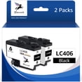 thumbnail image 2 of TOINKJET 4-Pack LC406 Ink Cartridges (Black, Cyan, Magenta, Yellow) For Brother MFC-J4335DW, J4345DW, J4535DW Printers 2 of 3