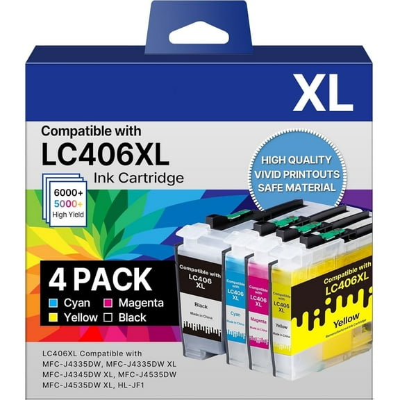 LC406 Brother Ink Cartridges LC406 Ink Cartridges LC406XL for Brother MFC-J4335DW MFC-J4535DW