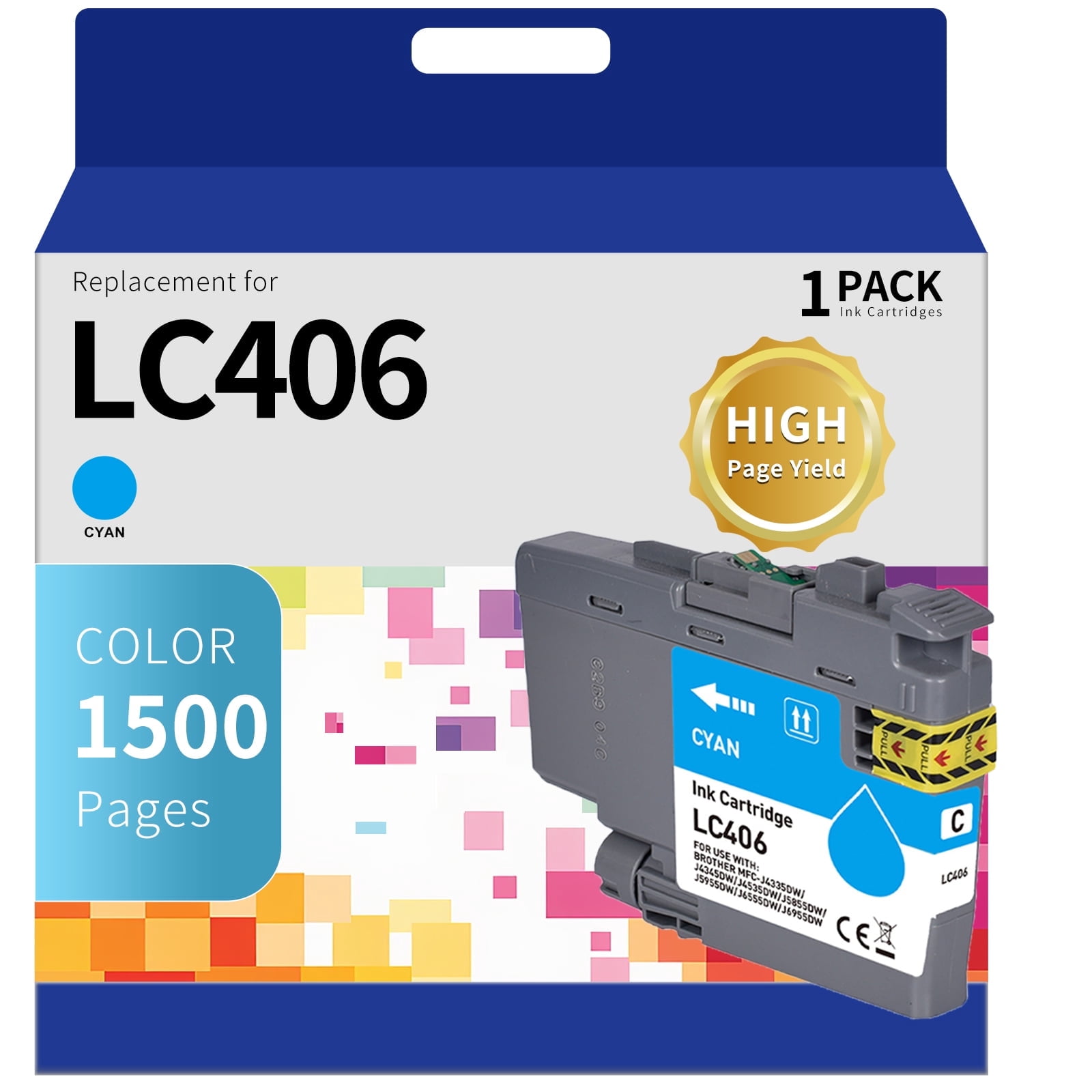 LC406 Ink Cartridge for Brother LC406 LC-406 for MFC-J4335DW MFC ...