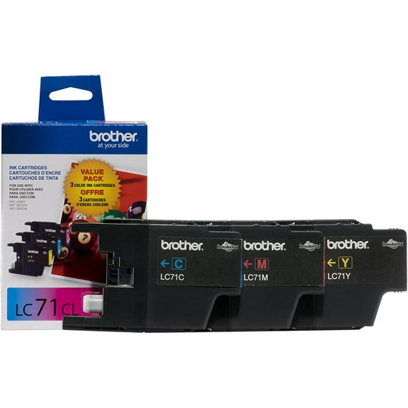 LC71 3-Pack Innobella Standard Yield -Ink -Cartridges - Retail Packaging - Cyan/Yellow/Magenta