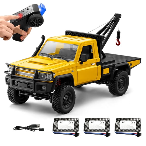LC79 1:12 Scale 4WD RC Tow Truck Pickup Off-Road Rock Crawler Remote Control Model Car Toy with Battery