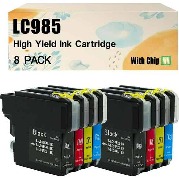 LC985 Ink Cartridges Compatibles for Brother DCP-J125 J315W J515W MFC-J265W J410 J415W J220 Printers Combo Pack*1