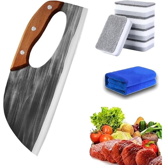 LCBarley Multifunctional Stainless Steel Labor-Saving Kitchen Knife, Effort Saving Cleaver for Cutting Meat Vegetable, For Kitchen, Camping, Outdoor Cooking 1Pcs