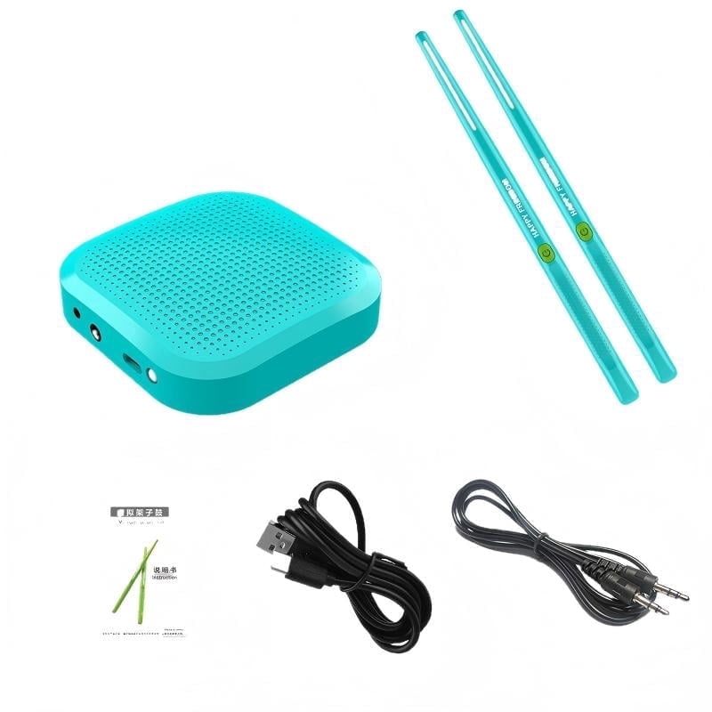 LCBarley Virtual Air Drum Set Bluetooth RGB Electric Air Drum Sticks with 8 Sound 3D Motion Sensing, Portable Rechargeable Drumsticks for Beginners Kids Adults (Blue)