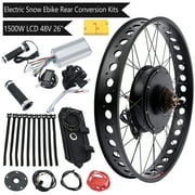 LCD 26x4.0 Fat Tyre Electric Bike Hub Motor Kit 1500W 48V Direct Drive