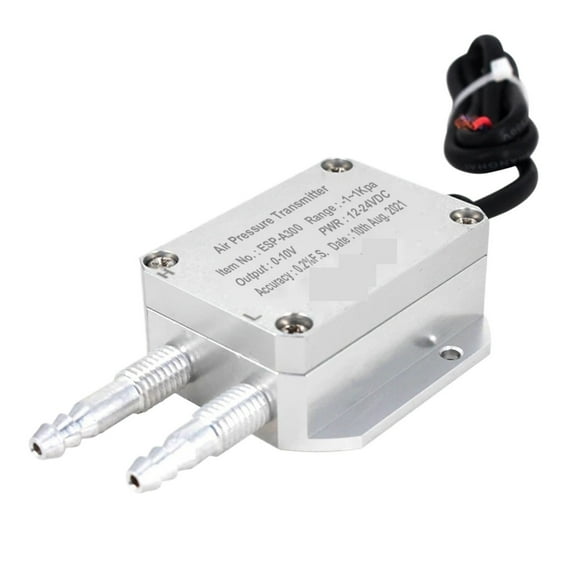 LCD Air Pressure Sensor Digital Wind Differential Pressure Transmitter,4-20mA Out Sensor -50-0-50Kpa Gas Pressure Transmitter ,Easy to Use - 0-5V OUTPUT_-1-1KPA