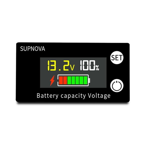 LCD Battery Capacity Monitor Gauge Meter Lead Acid Battery Status Indicator Lithium Battery Capacity Tester Voltage Mete