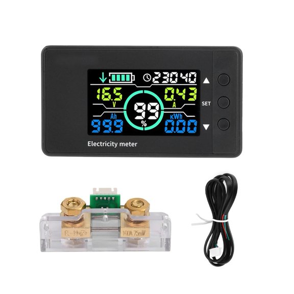 LCD Battery Monitor for Real Time Measurement and Efficient Energy Usage Tracking in Vehicles