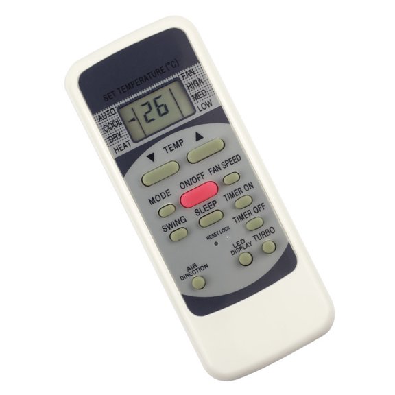 LCD Climate Remote for Everyday Indoor Control, English Button Guide, Swing Fan Temperature Changes, Compact Housing, Powered Device