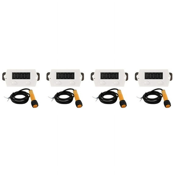 4X LCD Digital 0-99999 Counter 5 Digit Plus UP Gauge + Proximity Switch Sensor with Magnetic