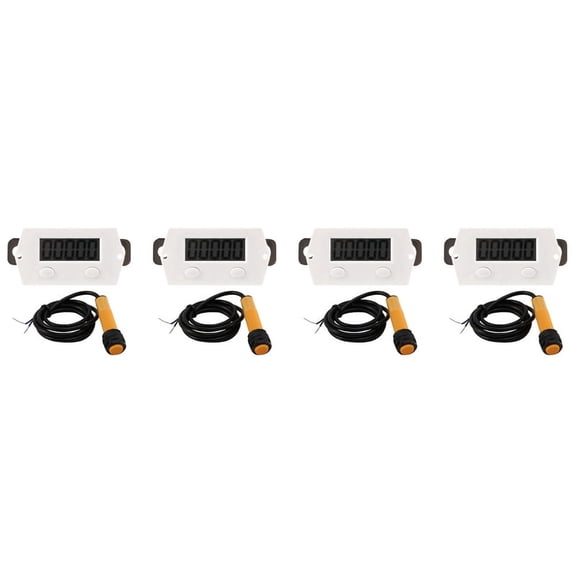 4X LCD Digital 0-99999 Counter 5 Digit Plus UP Gauge + Proximity Switch Sensor with Magnetic