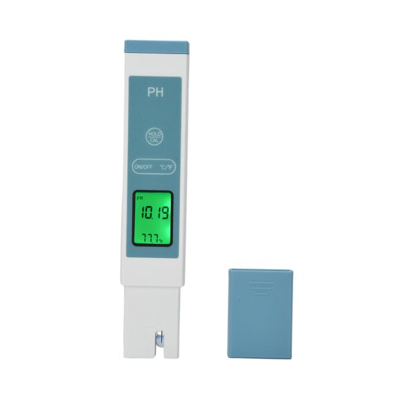 LCD Digital Acidity Meter Pen for Water Reading, Handheld Reader with Temperature Indicators for Aquarium Hydroponic and Pool Checks