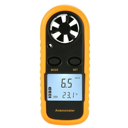 LCD Digital Anemometer Wind Speed Air Velocity Temperature Measuring with Backlight