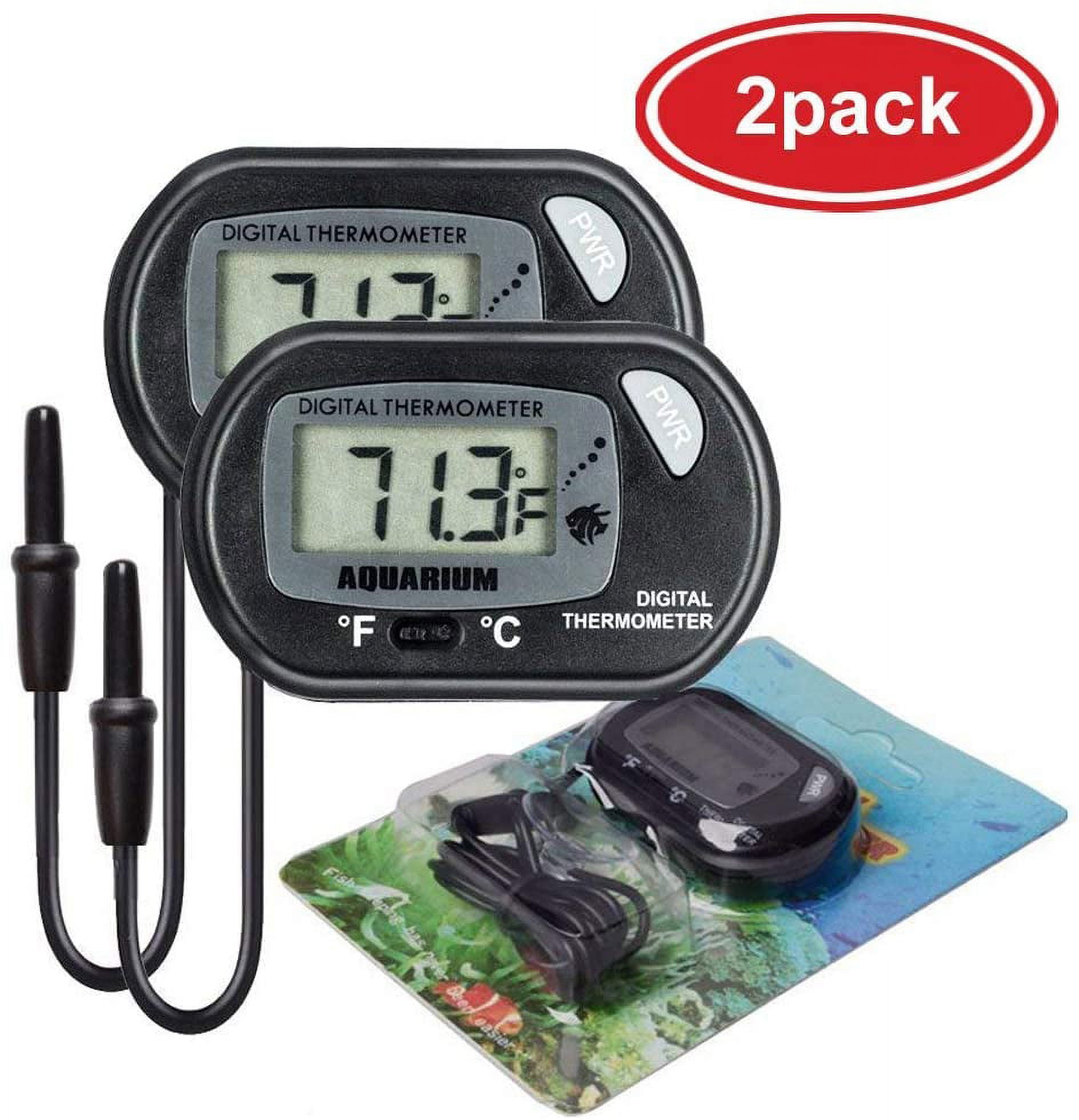 LCD Digital Aquarium Thermometer Fish Tank Water Terrarium Temperature ...