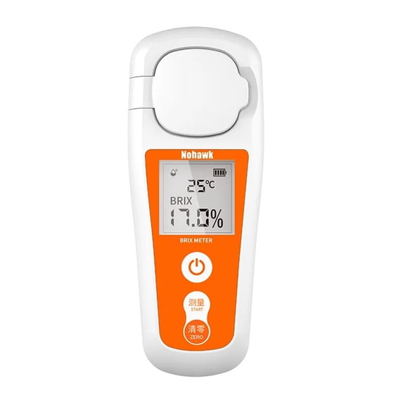 LCD Digital Brix Meter Rechargeable Sugar Saccharometry Meter For Measuring Liquid Sugar Content Of Fruit Drink Honey - 0-55 HIGH ACCURACY