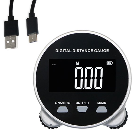 LCD Digital Electronic Ruler Precise Measurement For Craftsmen Tailors Roller Design Long Standby Portable Rechargeable Type-C 1.8 Inch VA Screen