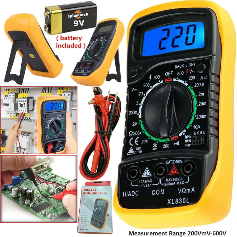 LCD Digital Multimeter Voltmeter Ammeter AC DC OHM Current Circuit