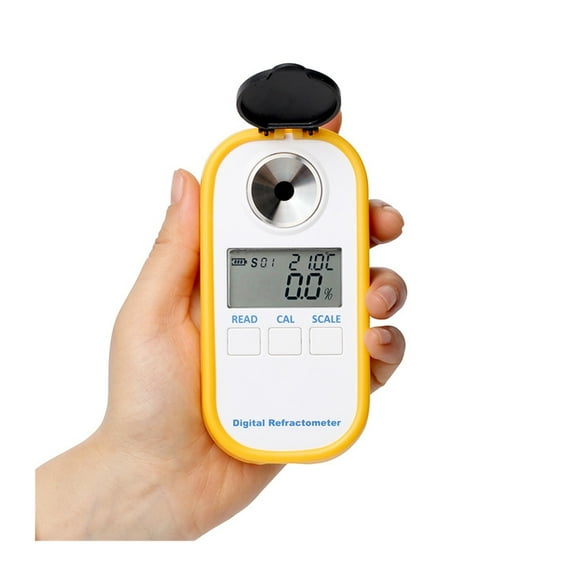LCD Digital Refractometer 0-18% Sodium Hypochlorite Portable Handheld Concentration Tester ATC
