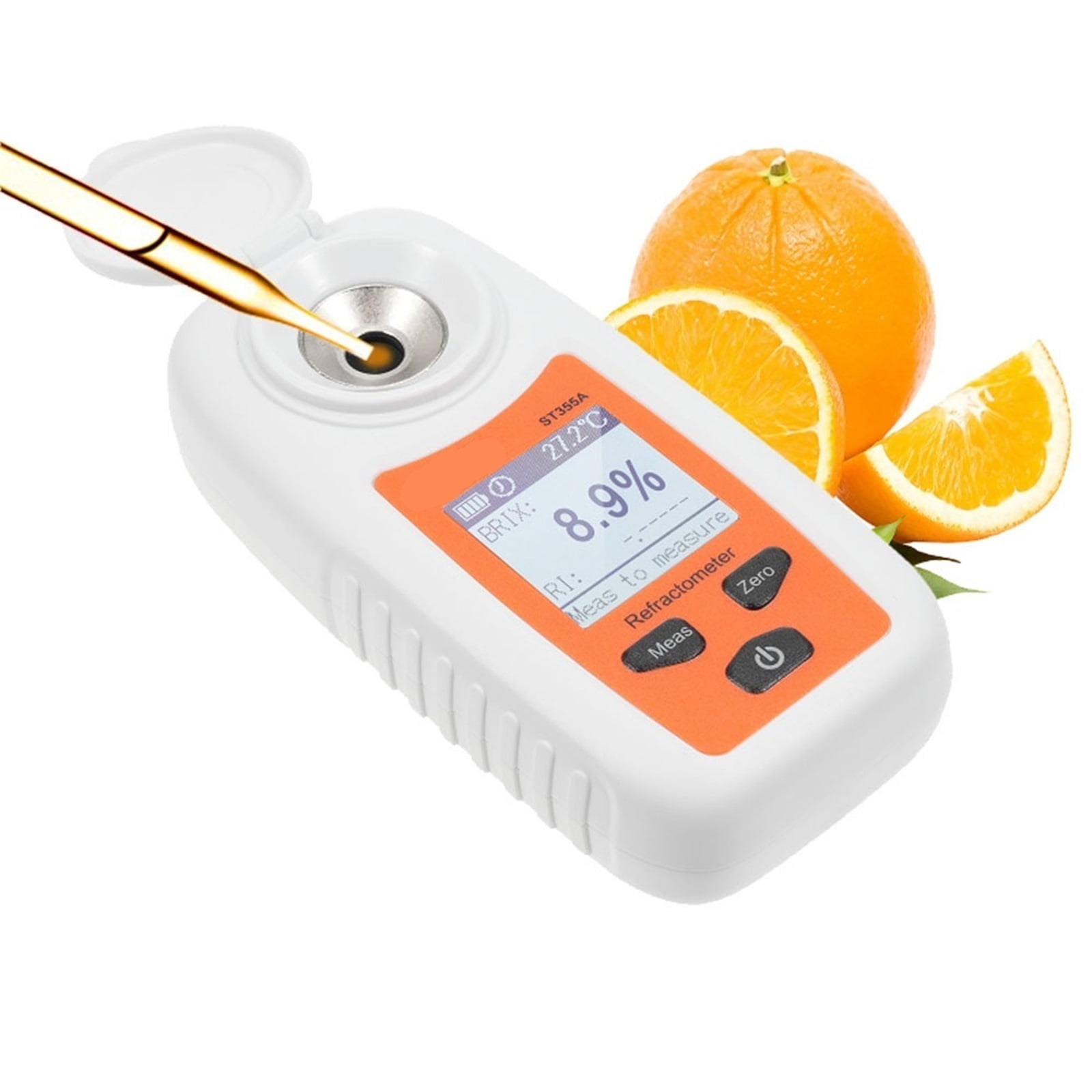 LCD Digital Refractometer Meter Sugar Content Measuring Instrument ...