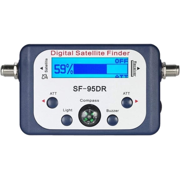 Digital Satellite Signal Finder Meter for Dish Network Directv FTA with Compass and Audio Tone, Backlight