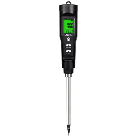 LCD Digital Soil EC Tester Thermometer 0.00-10.00mS/cm Backlight Waterproof Soil Conductivity Meter for Flower Gardening