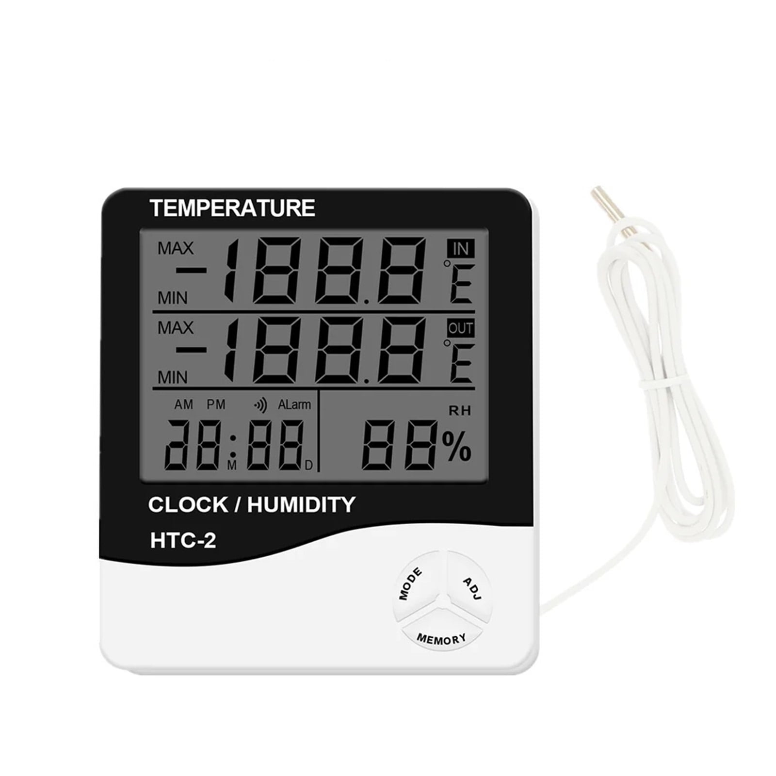 LCD Digital Temperature Humidity Meter -2/-1 Home Indoor Outdoor Hygrometer Thermometer ,Simple Operation