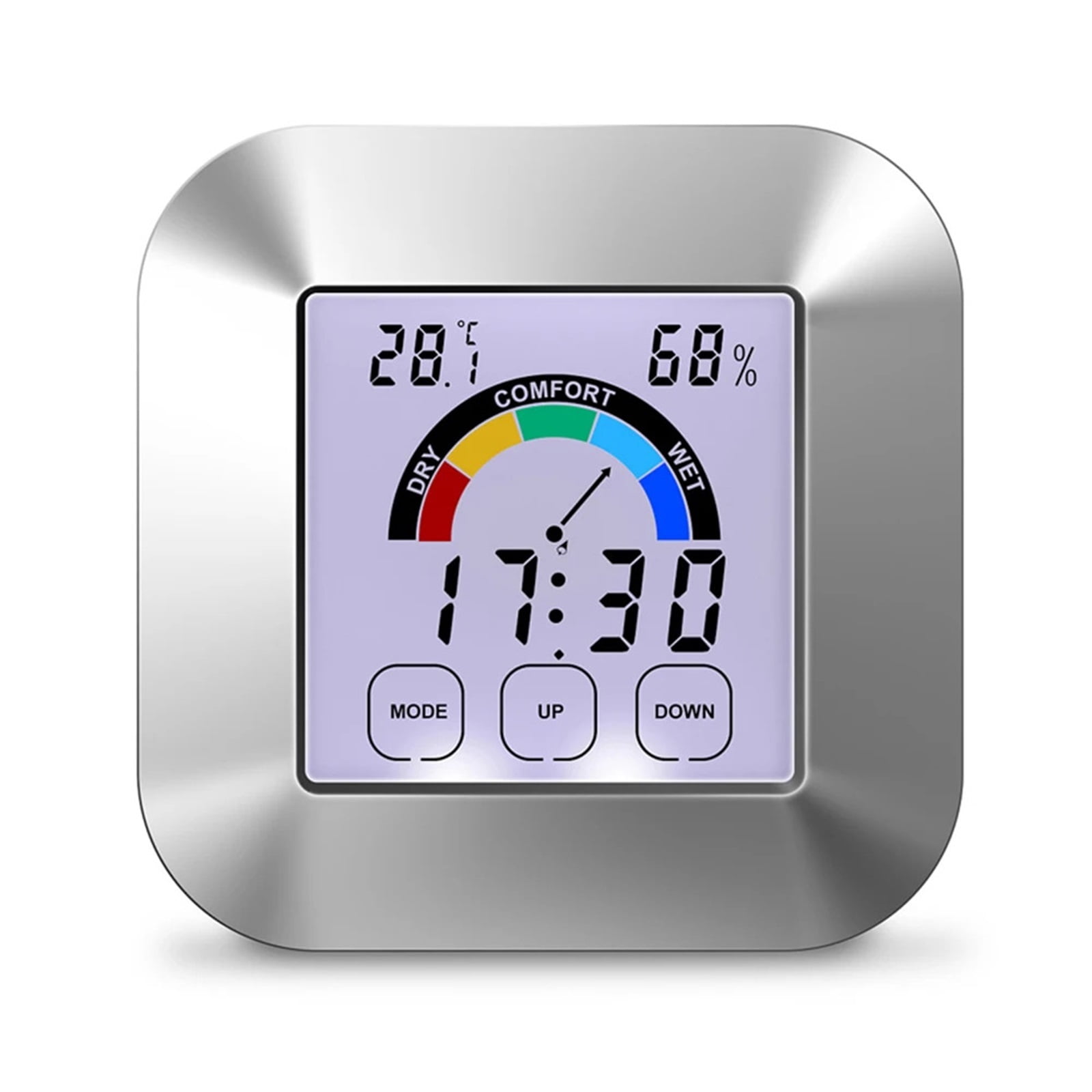LCD Digital Temperature and Humidity Meter Wireless Temperature and Humidity Monitor Touch Electronic Weather Clock Backlight ,High Precision